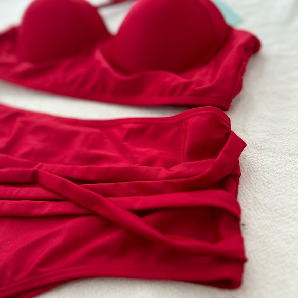 🌶️ *NWT* Dressfo Red swim top and bottom. Size 10 - Picture 2 of 8